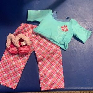 American girl doll Petals & Plaid PJs